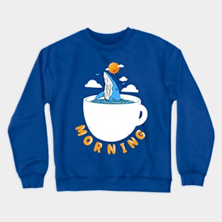 Morning Whale Crewneck Sweatshirt